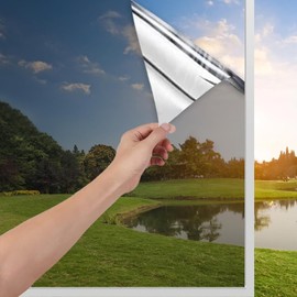 Fenster Spiegelfolie Blickdicht UV Folie Fenster Hitzeschutz 40x200cm Sonnenschutzfolie Fenster innen Spiegelfolie Fenster Sichtschutz Fensterfolie Sonnenschutz