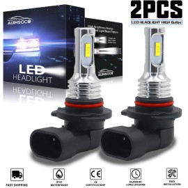 AUIMSOCO 9005 LED Headlight Bulb Conversion Kit High Beam White Super Bright 6000K 2Pack
