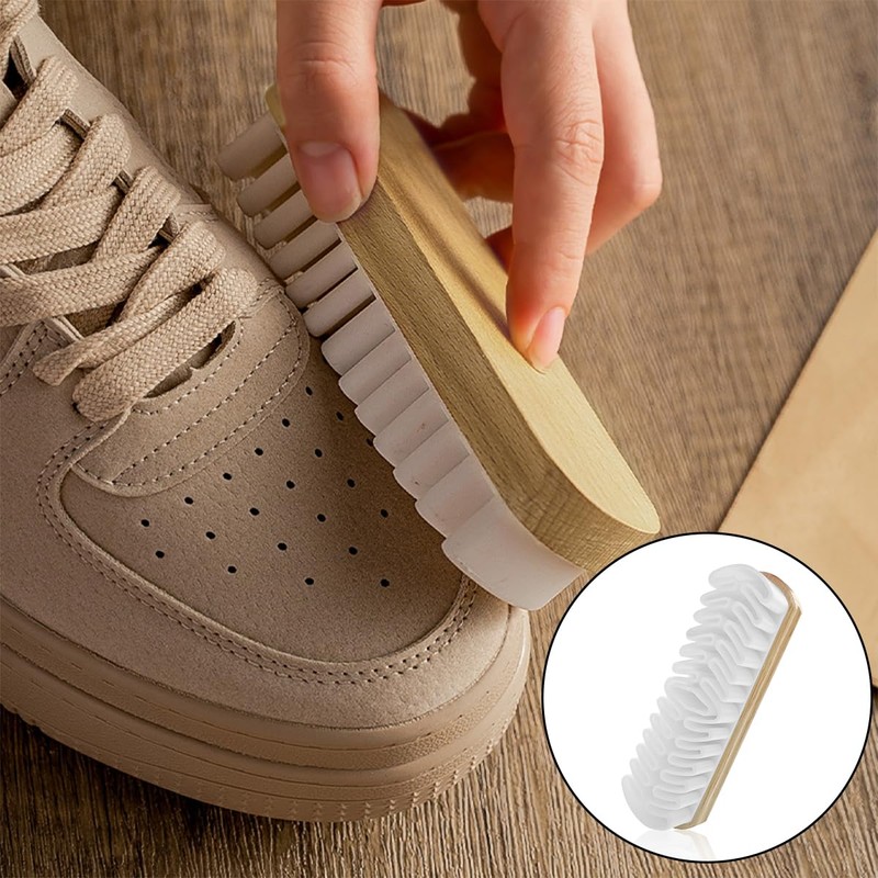 WELANE Suede Cleaning Shoe Brush, Nubuck Wood Brush for Jackets,