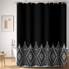 Umpoo Bohemian Style Shower Curtains White Boho Geometric Pattern Modern