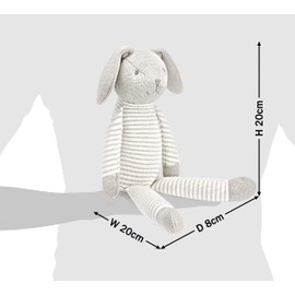 Mousehouse Gifts Adorable Knitted Bunny Plush Toy (Medium (Grey))