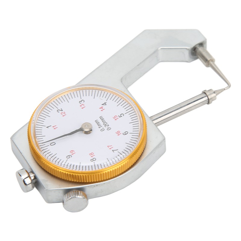 0 to 20mm Curved Tip Thickness Meter 0.1mm Resolution Precise