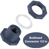 PVC Bulkhead Water Tank Connector Adapter, 4Pcs Bulkhead Fitting Water