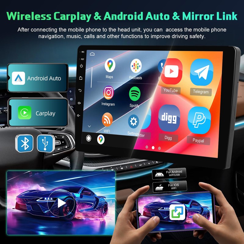 [Qualcomn 8 Core 4+64G] Double Din Android Car Radio with