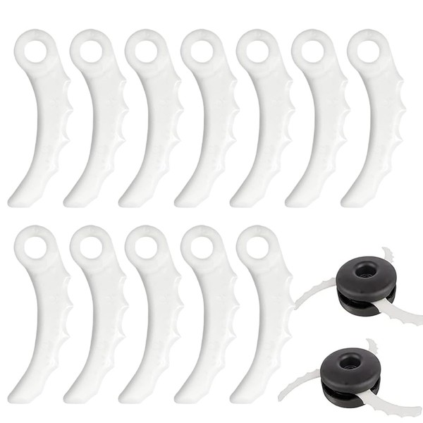 WUSJCOF 12 Pack Replacement Blades, Blade Mower Replacement Nylon Blades
