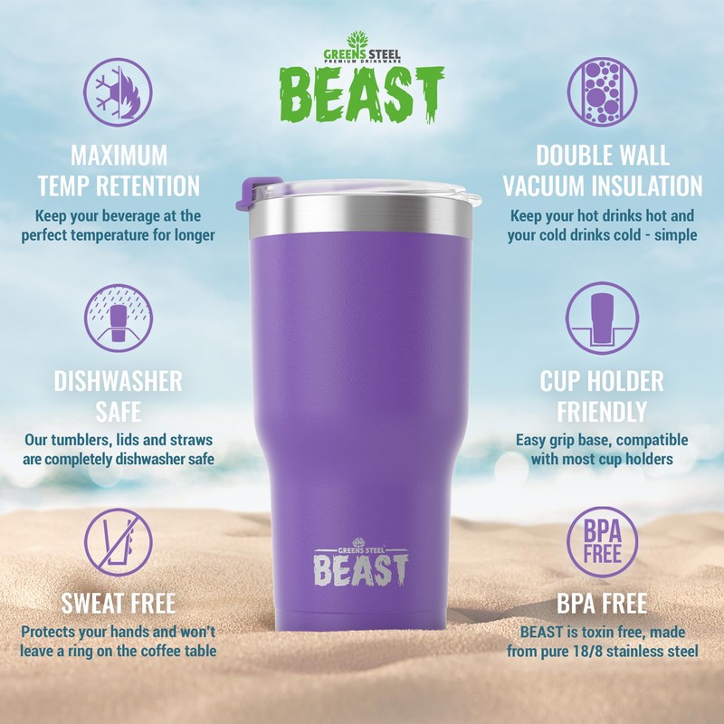 Beast 40 oz Tumbler Stainless Steel Vacuum Insulated Coffee Ice