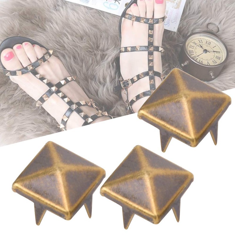 Pack of 100 Pyramid Rivets Pyramid Punk Rivets Square Rivets