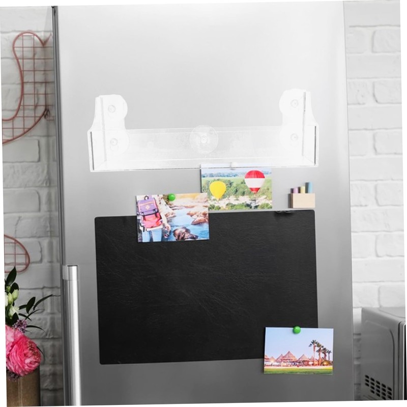 Levemolo Fridge Spice Rack Acrylic Suction Cup Organizer for Wall
