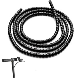 Bicycle Frame Protector, Bicycle Frame Cable Clamp Fixture, Abrasion Resistant, Soft Spiral Pipe Protection Sleeve Bicycle Cable Clamp Inner Diameter 6mm (Black)