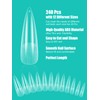 Deciniee Nail Tips, Pack of 240 Full Coverage Square Straight