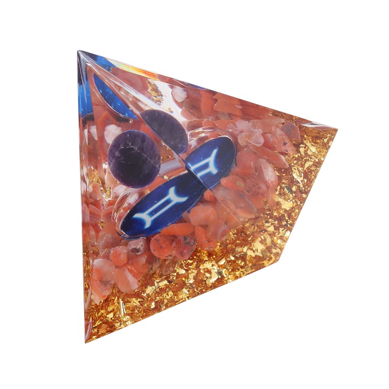 Constellation Pyramid Stone for Positive Energy Reduce Stress Chakra Resin