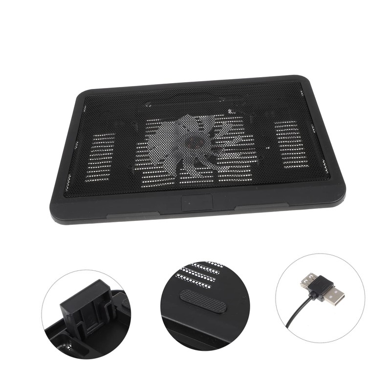 LALAFINA LED Laptop Cooling Pad Ergonomic Design for Laptops USB
