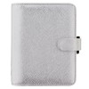 FILOFAX Saffiano Metallic Pocket Organiser Silver 2025