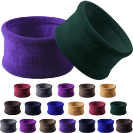 EBOOT 20 Pcs Large Cotton Stretch Hair Ties for Women Thick Heavy Bands Ponytail Holders Rope Headband for Curly Hair, 6.5 cm in Diameter
