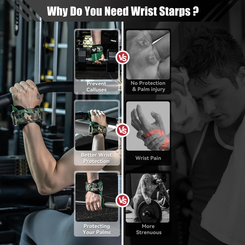 Double Layer Leather Weight Lifting Straps, Premium Gym Straps for