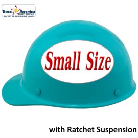 MSA Skullgard Small Cap Style with Ratchet Suspension - Custom Painted Teal - No Protective Edge