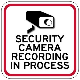 STOPSignsAndMore - Security Camera Recording in Process Sign - 12x12 - Reflective | Rust Free Aluminum