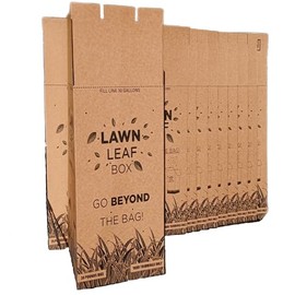 Lawn Leaf Box 5 Pack Boxes, Moving and Storage Extra Large Long Multi Purpose. Side or Top Stack Load Long No Tape Needed 30-41 Gal. 37"x16"x16" USA Made Woman Owned Patent D1,109,477 S