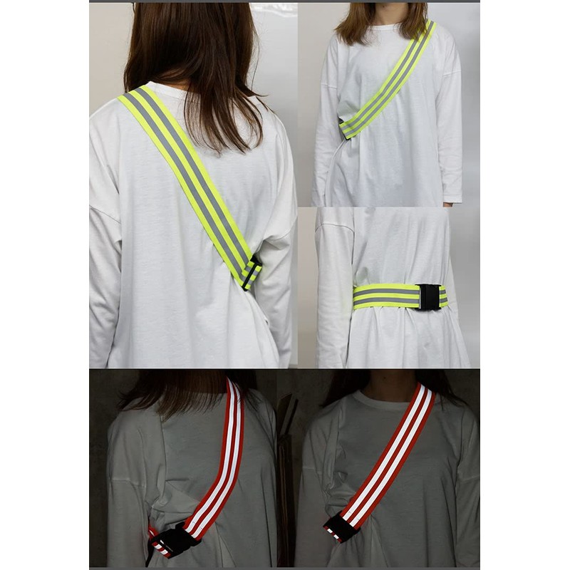 prendre PR-REF02TA Reflective Tuski, Night Running, Tuski, Buckle Included, Fluorescent,