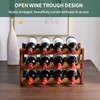 Glsety 12 Bottle Wooden Wine Rack,3 Tier Free Standing Wine
