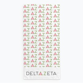 Sorority Shop Delta Zeta Beach Towel- Lightweight Brand Design 64" x 30", Soft Microfiber Beach Blanket, Lightweight and Durable Delta Zeta Towel Blanket, Water Absorption, Quick Dry