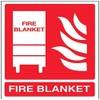 VSafety Fire Blanket Sign - 150mm x 200mm - 1mm