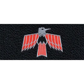 ACC Fits 1967-1973 Pontiac Firebird Floor Mats 4Pc Black Carpet -Red Bird Logo Front