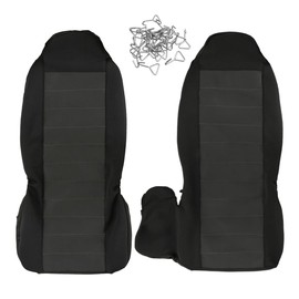 JAMESVAN 2 PCS Front Seat Covers for 2004-2012 Ford Ranger 60/40 Highback, Breathable Cotton Car Seat Cover Replacement Seat for Ford Ranger 2004-2012,Red