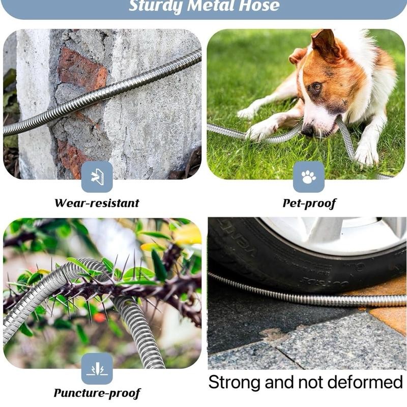 Garden Hose 100FT, Water Hose with 10 Function Nozzle, Garden