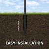 Yardwe 8 Sets Solar Pathway Lights Stakes, 12.2 Inch Black