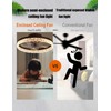Low Profile Ceiling Fan with Light, 19.7" Flush Mount with