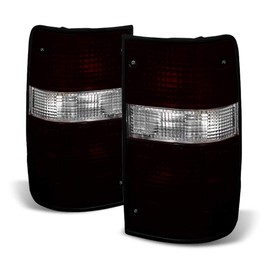 ACANII - For Red Smoke Factory Style 1989-1995 Toyota Pickup Tail Lights Lamps Left+Right