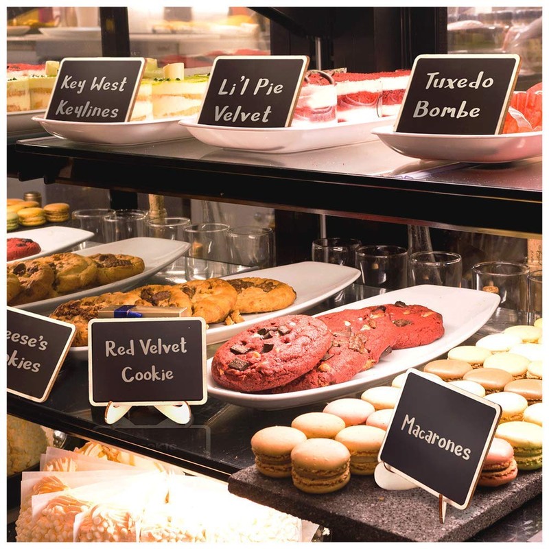 Mini Chalkboard Signs, 20 Pack Framed Small Chalk Board Food