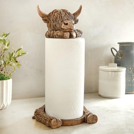 BLACK FOREST DECOR Highland Cow Paper Towel Holder