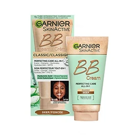 NEW and IMPROVED Garnier SkinActive Classic Perfecting All-in-1 BB Cream, Shade Classic Light, Tinted Moisturiser SPF 15, Brightens and Evens Skin, With Hyaluronic Acid Aloe and Mineral Pigments, 50 ml