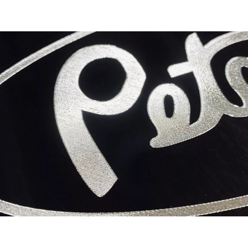 BLVD Engraved Peterbilt Car Tag Diamond Etched Black Aluminum Metal