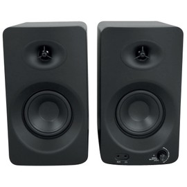 Rockville Pair ASM4 4" Pro Studio Monitor Computer Speakers w/Bluetooth+Optical, Black