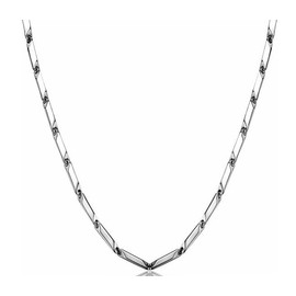 INFINIQUE CREATIONS Stainless Steel Silver Arrow Bullet Chain Bracelet Necklace Men Women 7" - 38" (18, 2mm, Silver)