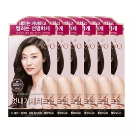 Ryo Uachae Stylish Gray Hair Cream Hair Dye 120g 4N dark brown, 6 pcs. / 려 우아채멋내기 새치크림 염색약 120g 4N짙은갈색, 6개
