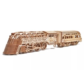 Wood Trick Atlantic Express Train Wooden 3d Mechanical Model Kit Puzzle DIY Toy