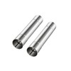 2-Pcs Heavy-Duty Stainless Steel Stove Pipes, 2.75-Inch Diameter, Reinforced Rolled-Edge,