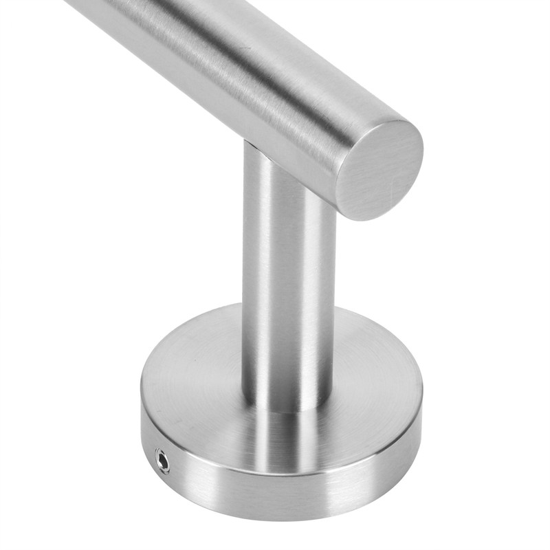 Stainless Steel Single Rod Towel Rack Round Base Bathroom Bedroom