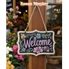 Gaahkai 10 PCS Large Hanging Chalkboard Signs, 9"x6" Reusable Double