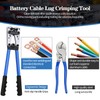 Battery Cable Lug Crimping Tool, Wire Crimper Tool with Cable