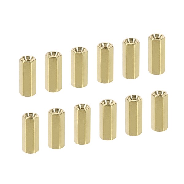 YOKIVE 50 Pcs M2.5 Spacers, Brass Hex PCB Standoffs Nuts,