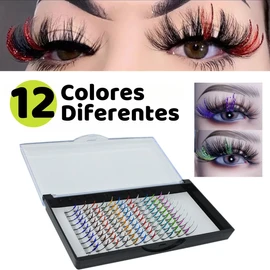 Extension Pestañas 1x1 Blister Glitter Alta calidad Purpurina Color Brillantes Aplicacion Extension Pestañas Postizas