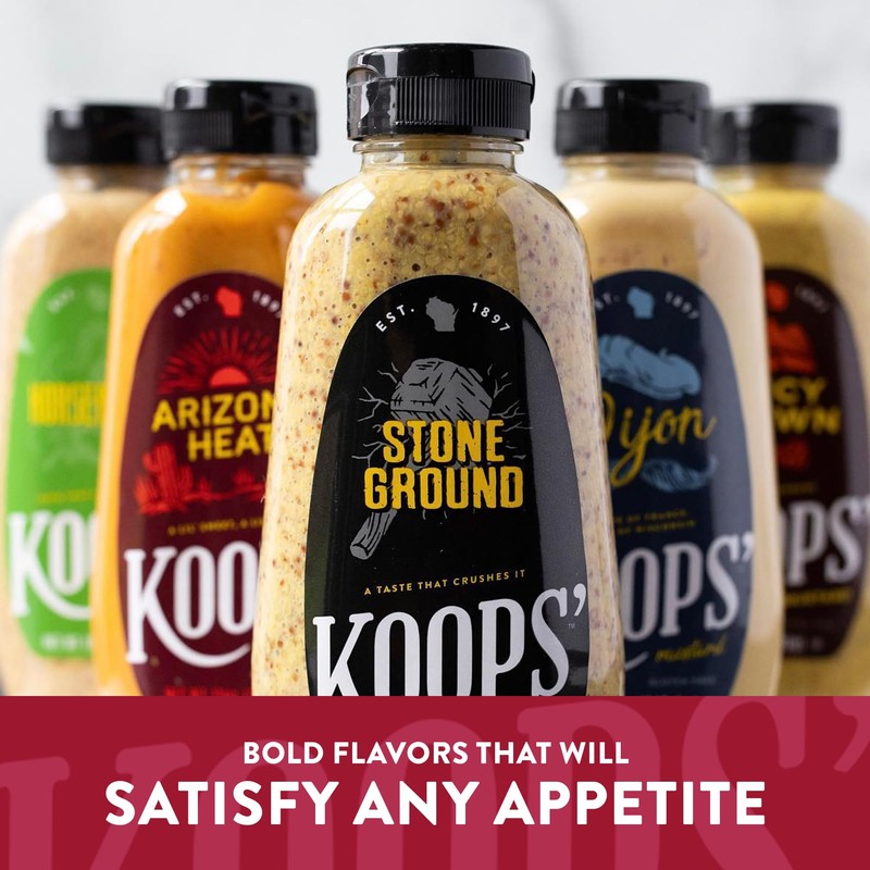 Koops' Classic Mustard Variety Pack – Original Yellow, Spicy Brown,