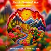 Bgraamiens Puzzle 3D Visual Needle Point Style Gorge with Flowers