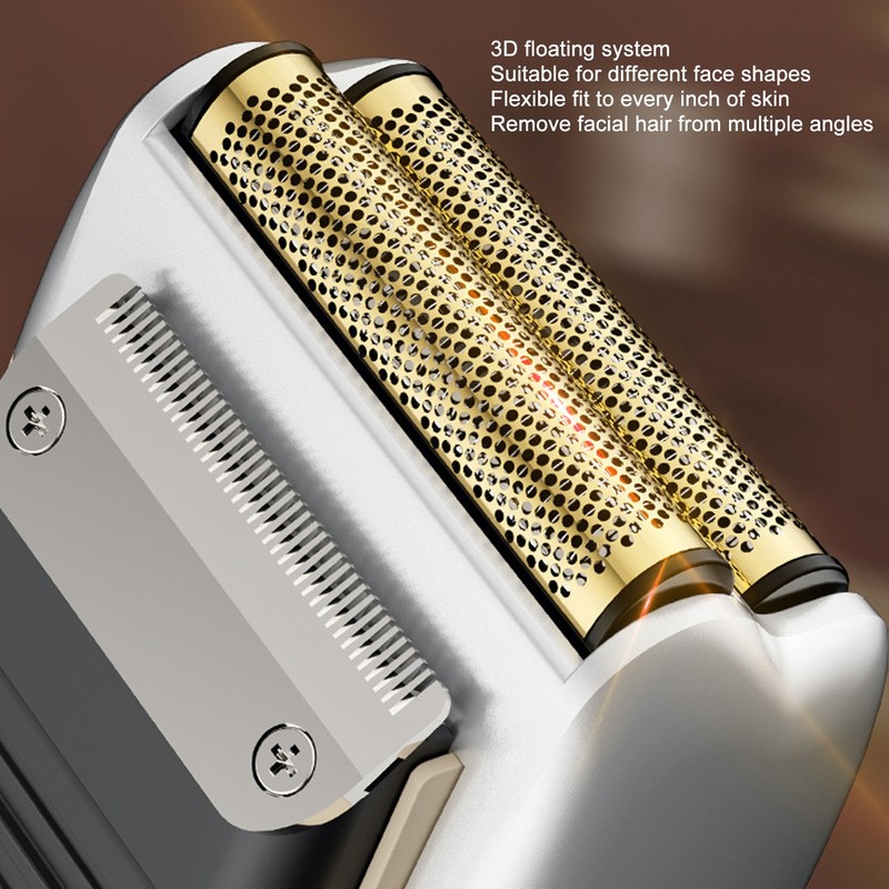 Beard Trimmer USB Rechargeable Detachable Flexible Waterproof Wet Dry Electric