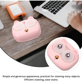 Limpiador Ultrasonico Lentes de Contacto Renu Solución Lentes de Contacto Caja de Limpieza Rosa de Plástico para Amigos que Usan